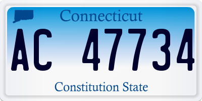 CT license plate AC47734