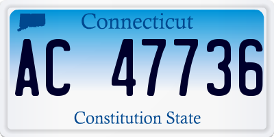 CT license plate AC47736