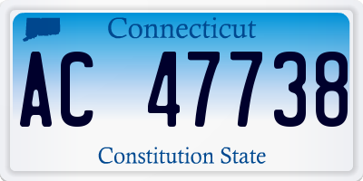 CT license plate AC47738