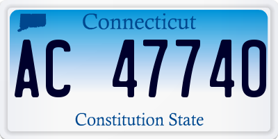CT license plate AC47740