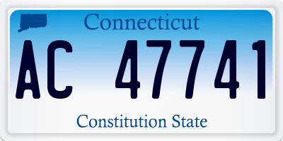 CT license plate AC47741