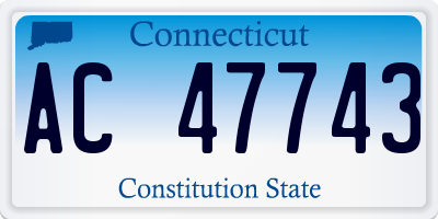 CT license plate AC47743