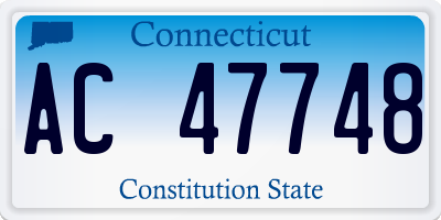 CT license plate AC47748