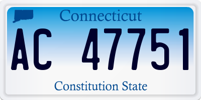 CT license plate AC47751