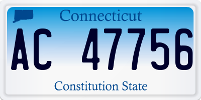 CT license plate AC47756