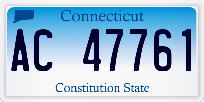 CT license plate AC47761