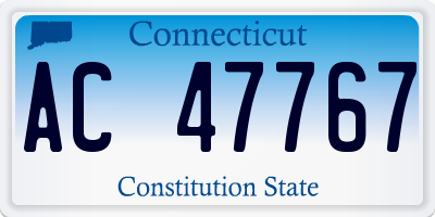 CT license plate AC47767