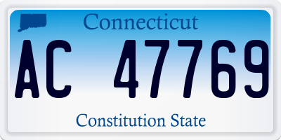 CT license plate AC47769