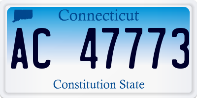 CT license plate AC47773