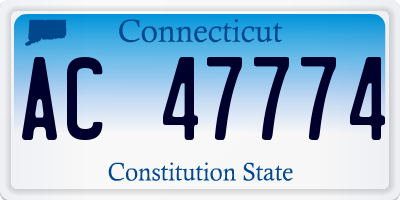 CT license plate AC47774