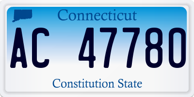 CT license plate AC47780