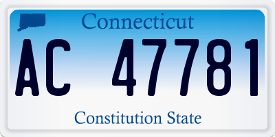 CT license plate AC47781