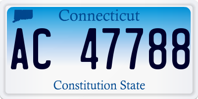 CT license plate AC47788