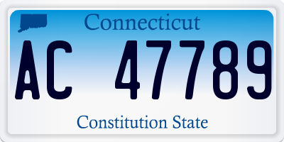CT license plate AC47789