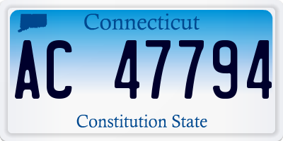 CT license plate AC47794