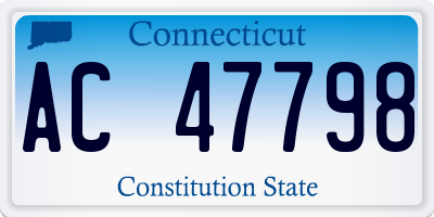 CT license plate AC47798