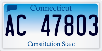 CT license plate AC47803