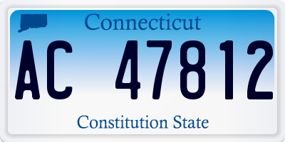 CT license plate AC47812