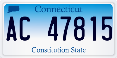 CT license plate AC47815