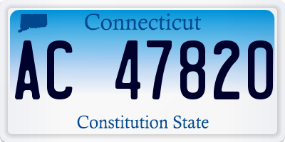 CT license plate AC47820