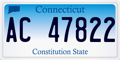 CT license plate AC47822
