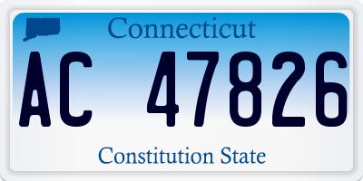 CT license plate AC47826
