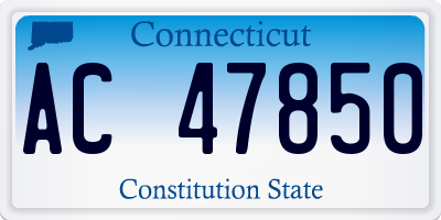CT license plate AC47850