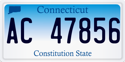 CT license plate AC47856
