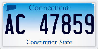 CT license plate AC47859