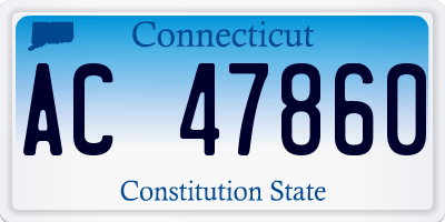 CT license plate AC47860