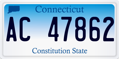 CT license plate AC47862