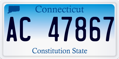 CT license plate AC47867