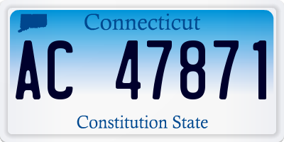 CT license plate AC47871