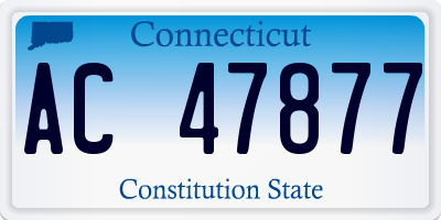 CT license plate AC47877