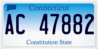 CT license plate AC47882