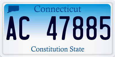 CT license plate AC47885