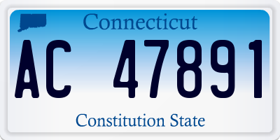 CT license plate AC47891