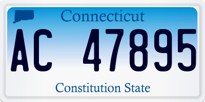 CT license plate AC47895