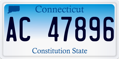 CT license plate AC47896