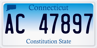CT license plate AC47897