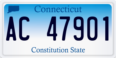 CT license plate AC47901