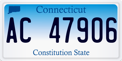 CT license plate AC47906