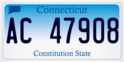 CT license plate AC47908