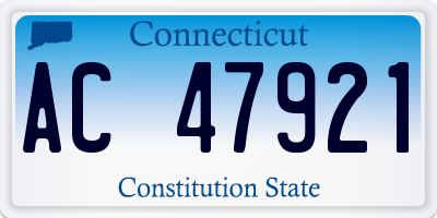 CT license plate AC47921