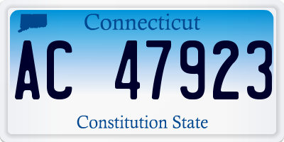 CT license plate AC47923