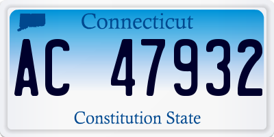 CT license plate AC47932