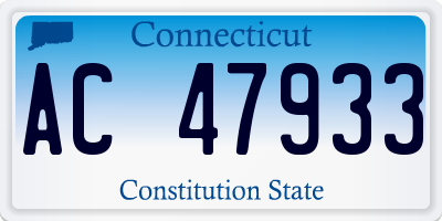 CT license plate AC47933