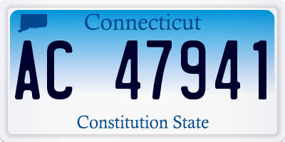 CT license plate AC47941