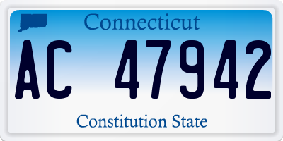 CT license plate AC47942