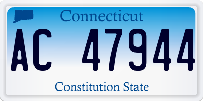 CT license plate AC47944